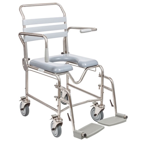 USE SE8032.1 Juvo 46cm  (Height adjustable attendant propelled s/away) complete new Commode  (Does not include seat, seat is SE9119)