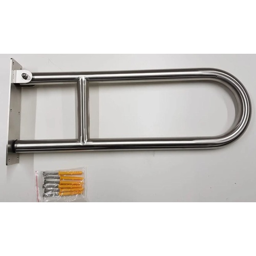 Drop Down Heavy Duty Stainless Steel Toilet Grab Rail 800mm