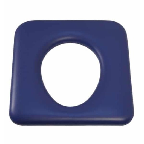 K Care Handmade Padded Commode Seat - Closed Front Blue - Standard - 44cm