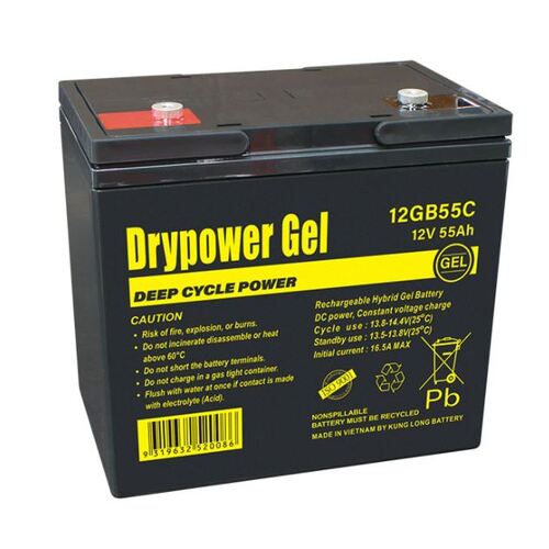 Drypower Gel Hybrid Deep Cycle Battery - 12V 55Ah