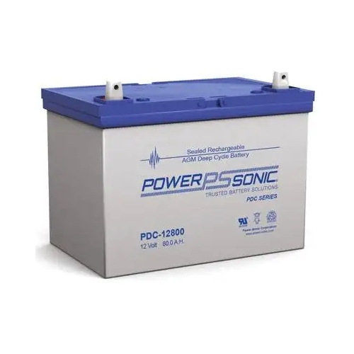 Powersonic12V 80Ah SLA Battery Width 168mm Height 210mm Length 260mm