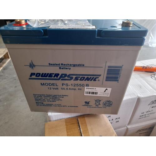 Powersonic Battery 12V 55Ah - L 225mm x H 210mm x W 140mm