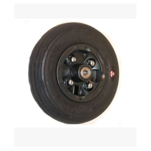 Glide 8" 200 x 50 Aluminium Hub Black Solid CASTOR