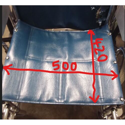 Denyer Wheelchair 20"Vinyl SEAT - Blue