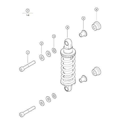 Permobil, To Suit M3 M1 Corpus, Shock ABSORBER KIT - Including HDW