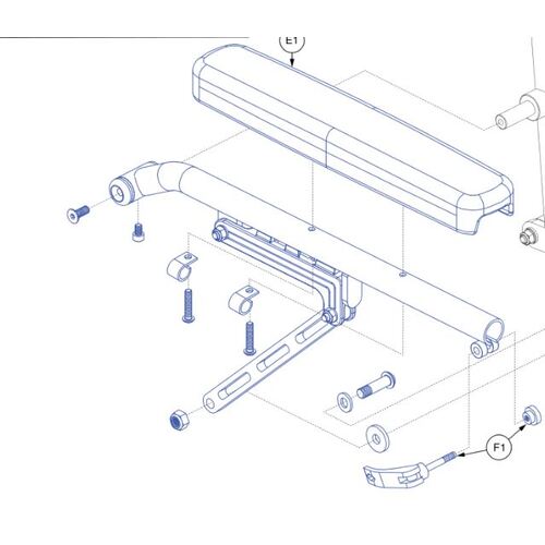 Jazzy Passport, ARMREST Assembly - LHS Arm pad Included