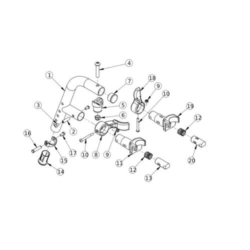 KiMobility Catalyst 5 Hanger Assm 70 Ext Mt Left Granny Smith