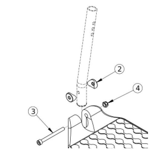 KiMobility Catalyst 5 Hardware Assembly for Composite Footplate