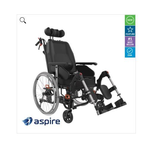 ASPIRE REHAB RX ADVANCED TILT-IN-SPACE 460-510mm WHEELCHAIR - Brand New