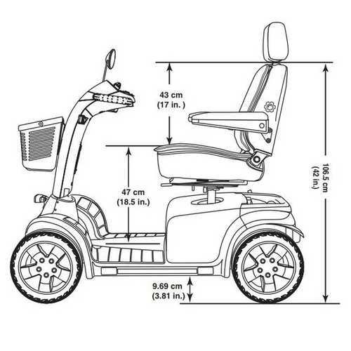 Pride SCOOTER PATHRIDER -   PR130XL  (Silver in colour)