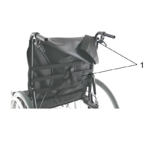 Breezy Basix 2 430mm With 3 Straps BACK SLING To Suit SW43 Wheelchair